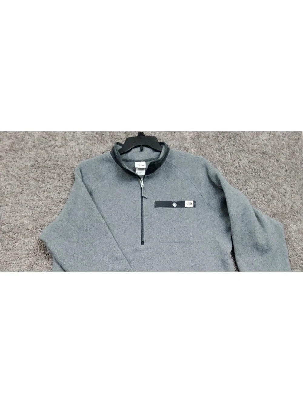 The North Face Gordon Lyons 1/4 Zip Fleece Pullover Men's XL Gray Jacket Camp